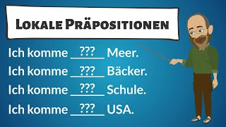 Lokale Präpositionen für die Frage Wohin  Deutsch lernen  A2 B1 B2 [upl. by Htebazie214]