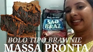 Bolo de Massa Pronta tipo brownie Receita fácil [upl. by Ardiedal]