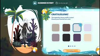 Eldarya Summer Event 2022 Coral Knight outfit  colour variations [upl. by Wolcott]