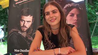 VIKINGS Morgane Polanski Interview  WELCOME TO VALHALLA Con Princess Gisla Set Memories CASTLE [upl. by Nagol]