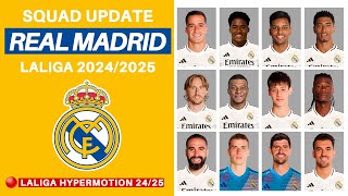 REAL MADRID OFFICIAL SQUADS WITH KYLIAN MBAPPÉ  REAL MADRID SQUAD UPDATE 202425  LALIGA 202425 [upl. by Eissalc]