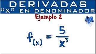 Derivada de x en el denominador  Ejemplo 2 [upl. by Adia724]