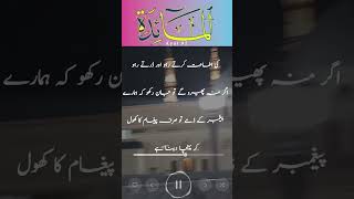 Surah Al Maidah Ayat 92 Urdu translation only  surahalmaidah urdutranslation shorts [upl. by Emlin]