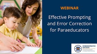 Effective Prompting and Error Correction for Paraeducators [upl. by Swehttam]