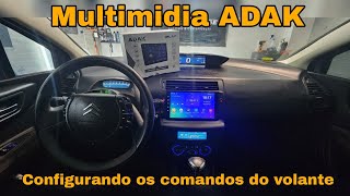 Configurando o comando volante na Multimidia Adak no Citroen C4 [upl. by Niajneb]