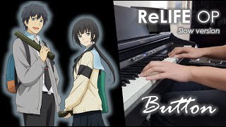 ReLIFE Opening  Button Slow Version  Piano Cover [upl. by Norty456]