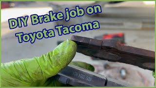 2008 Toyota Tacoma Front Brakes New Pads and Resurface Rotors [upl. by Ahsinwad164]