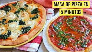 Masa de pizza 🍕 en 5 MINUTOS SIN HORNO sin levadura sin amasar y sin reposo [upl. by Ramedlaw]