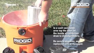 How To Access Clean And Replace Your Ridgid WetDry Vac Filter [upl. by Aznecniv]