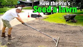 How to Plant a yard amp Grow a lawn  Like a PRO Grass seeding Lawn REPAIR overseeding [upl. by Stacee]