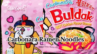 Carbonara Ramen Review  Samyang Ramen Noodles [upl. by Jesselyn]