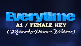 EVERYTIME  A1FEMALE KEY KARAOKE PIANO VERSION [upl. by Eenhat]