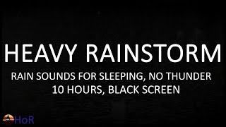 Sleep Fast Heavy Rain Over the Lake Rain Sounds for Sleeping and Meditation 10 Hours Black Screen [upl. by Annora484]