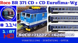 Roco 71227 RH 371 CD  Roco 6200002 CD Wagen [upl. by Etnahsa]