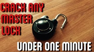 How To Crack ANY Master Lock Combination  Under One Minute [upl. by Llertnad]