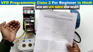 VFD Programming Class 2 for Beginners  How to Run Motor in Reverse Forward Direction using VFD [upl. by Brufsky]