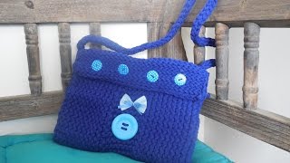 Tas breien met textielgaren [upl. by Arrej]