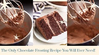 The Only Chocolate Frosting Recipe You Will Ever Need [upl. by Vaenfila]