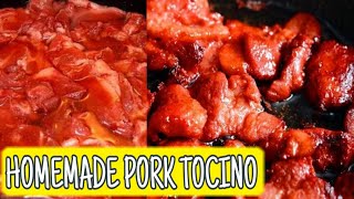 HOMEMADE PORK TOCINO RECIPE in 2 minutes  Pangnegosyo [upl. by Langelo]