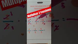 Multiplicar 3 Fracciones como rey [upl. by Jesher]