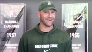 Michigan State rush ends coach Chad Wilt previews Boston College [upl. by Feltie]