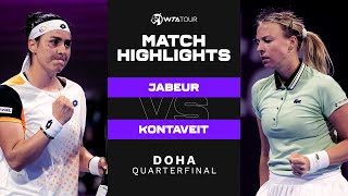 Ons Jabeur vs Anett Kontaveit  2022 Doha Quarterfinal  WTA Match Highlights [upl. by Eta]