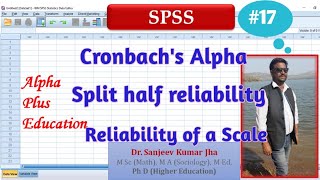 How to find reliability  Reliability by SPSS  Cronbachs alpha  Split Half Reliability [upl. by Cami120]