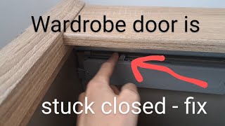 fix sliding wardrobe door stuck closed  rauch [upl. by Etneciv]