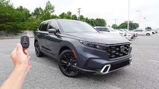 2025 Honda CRV Sport Touring Hybrid AWD Start Up Walkaround Test Drive and Review [upl. by Ferriter]