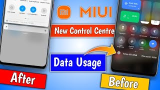 Data Usage Show In MIUI 12 New Control Center  How to show data usage in new control centre [upl. by Aitnauq]