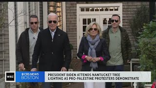 Family lunch some shopping a Christmas tree lighting President Joe Bidens day out in Nantucket [upl. by Lerner]