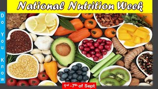 National Nutrition WeekNational Nutrition Week 2024National Nutrition Week HistoryImportance [upl. by Eeram]