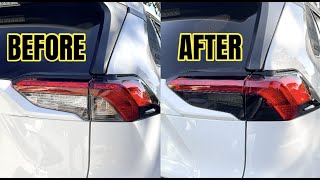 TAIL LIGHT TINT  WINDOW COVER TO THE RAV4 [upl. by Maillw]