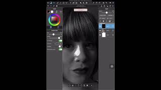 Digital Scratchboard Art with Medibang Paint with Voice Over [upl. by Obara]