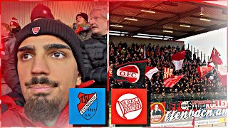 STARKER AUSWÄRTSSUPPORT 🔥 VOM OFC 🔴⚪️  TSV STEINBACH HAIGER VS KICKERS OFFENBACH  STADIONVLOG [upl. by Kolk]