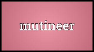 Mutineer Meaning [upl. by Ahsaercal]