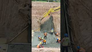 Processing for Road Crossing structure shorts concreting excavator [upl. by Aeriel]