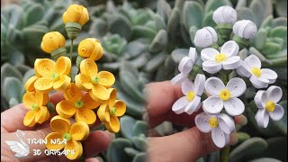 Quilling lilac flower tutorial  home decoration idea  tutorial de flor de papel lila [upl. by Burchett]