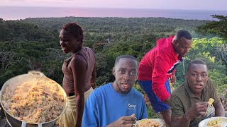 Carrot rice amp peas  ackee amp cabbage w saltfish  working on ground god house [upl. by Sayer636]