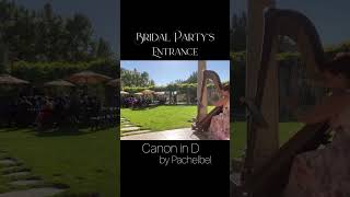 Bridal Party Entrance Music Canon in D by Pachelbel Harp Cover [upl. by Lavern]