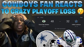 DALLAS COWBOYS FAN CRIES REACTING TO PACKERS LOSS  Green Bay Packers Vs Dallas Cowboys WILD CARD [upl. by Enylhsa]