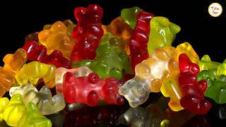 Homemade Gummy CandyGummy Bear Recipe without Gelatine by Tiffin Box  Vegan Gummibärchen with agar [upl. by Erehs]