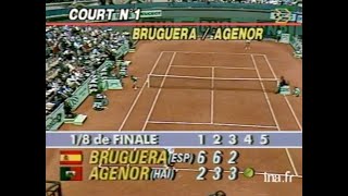 Ronald Agenor vs Sergi Bruguera  26 36 63 61 62 Roland Garros 1989 [upl. by Cotsen267]