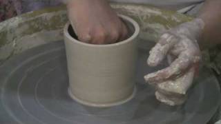 Instructional Pottery Demo small pot step by step basics [upl. by Tacklind508]