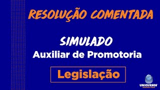 Simulado Auxiliar de Promotoria MPSP  Legislação  CORREÇÃO COMENTADA [upl. by Lavery]