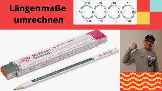 Längenmaße umrechnen  einfach erklärt  km m dm cm mm [upl. by Lindeberg]