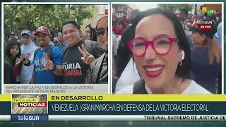 ¡No al fascismo Multitudinarias movilizaciones en Venezuela en defensa de la paz [upl. by Llert684]