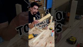 TORNILLOS 🔩 CRUZADOS en maderas de pino ✅️ carpenter carpintería shortsviral viralvideo tips [upl. by Miahc]