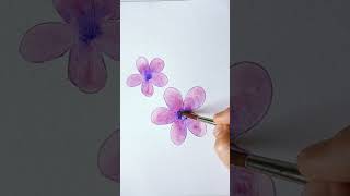 Pintando flores lilas con lápices acuarelables short [upl. by Koffler593]