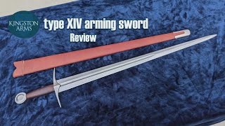 Sword Review  Kingston Arms type XIV 13th Century Arming Sword [upl. by Rawlinson519]